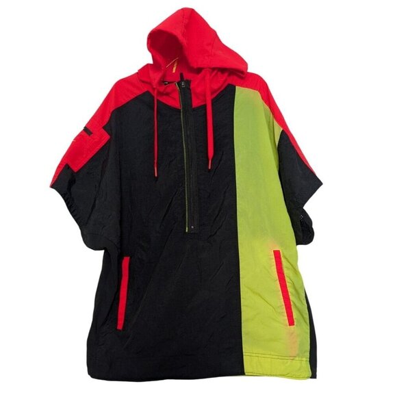 Nike 1/4 Zip Training Hoodie Mens Size Large Black Lightweight Hood Windbreaker - Picture 1 of 12